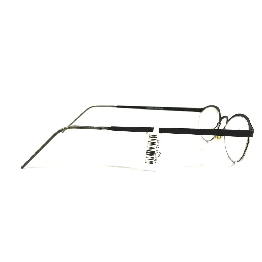 It's Titanium 604 Eyeglasses Frames Black Round Oval Full Rim 47-15-130